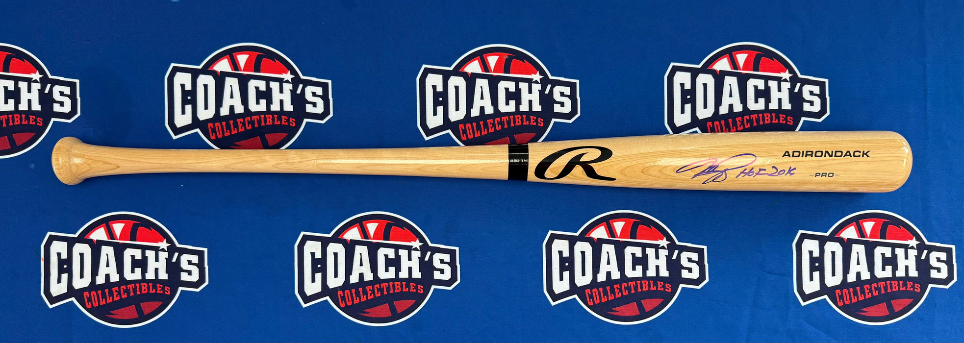 Mike Piazza Autographed Rawlings Tan Pro Model Bat w/ HOF 2016 (Fanatics)