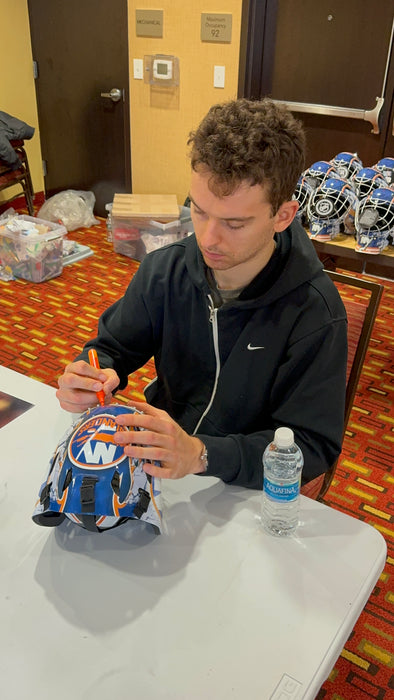 Ilya Sorokin Autographed New York Islanders Full Size Replica Goalie Helmet (Fanatics)