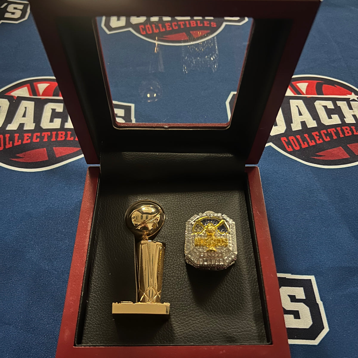 Denver Nuggets 2pc Replica NBA Championship Ring Trophy with Display Box