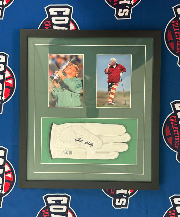 FRAMED John Daly Autographed Golf Glove w/ Photos Collage (Beckett)