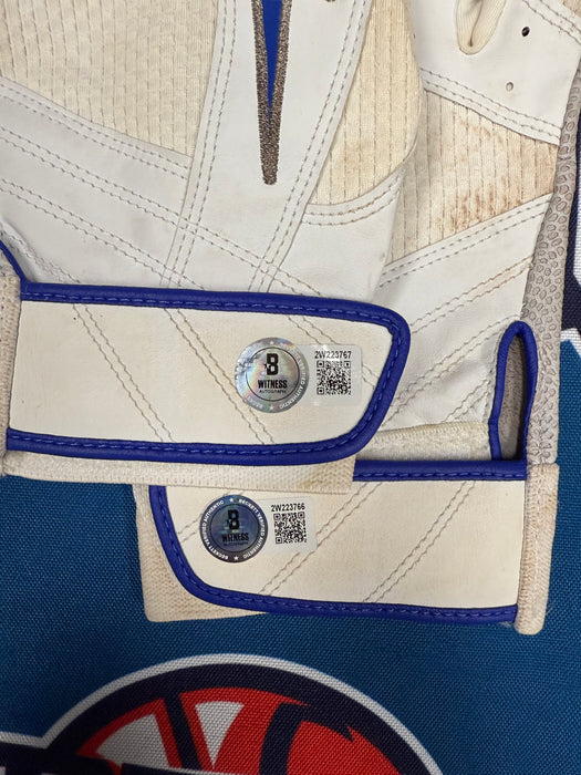 GAME USED David Wright Autographed PAIR of Nike Batting Gloves w/ Game Used Inscription (Beckett)