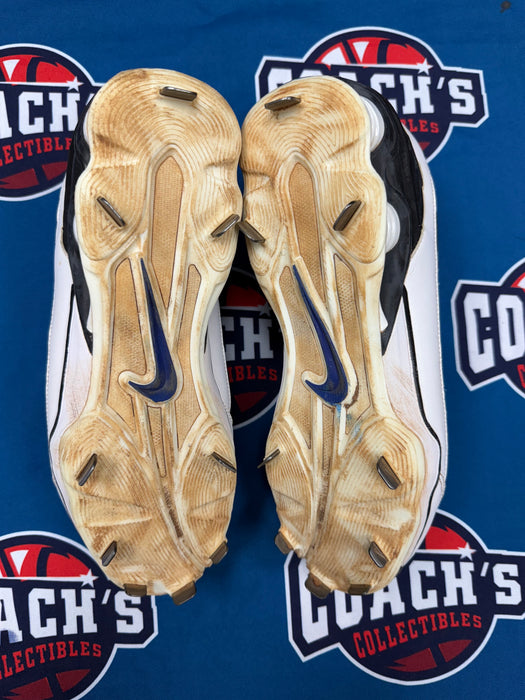 GAME USED David Wright Autographed PAIR of Blue Nike Cleats w/ Game Used Inscription (Beckett)