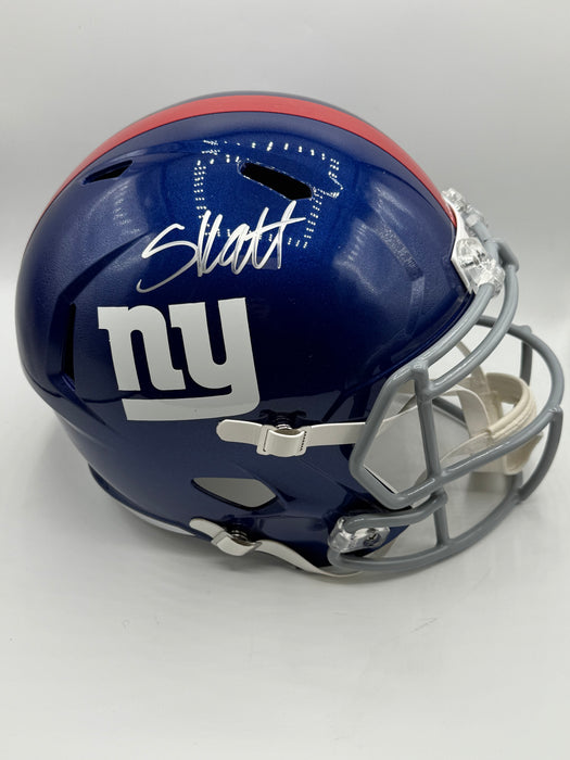 Cam Skattebo Autographed NY Giants Speed Replica Helmet (Beckett)