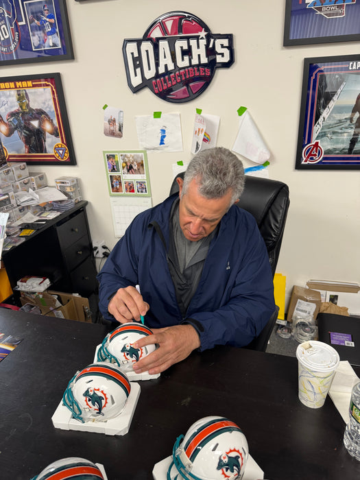 Jay Fiedler Autographed Miami Dolphins Throwback Mini Helmet (JSA)