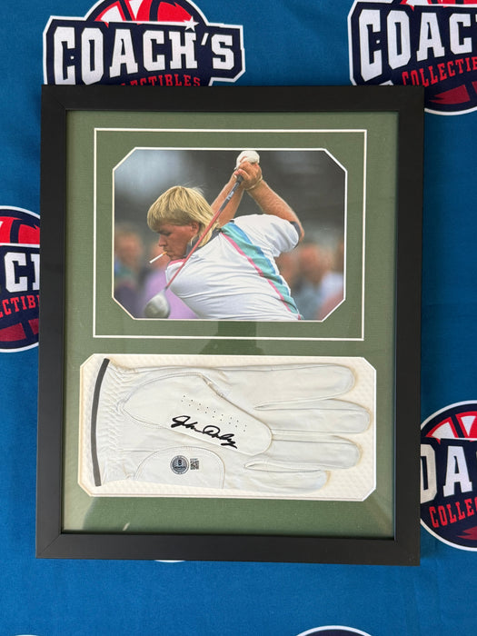FRAMED John Daly Autographed Golf Glove w/ Photos Collage (Beckett)