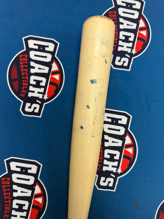 Ronny Mauricio Autographed GAME USED Bat from 2025 Season w/ Inscr (JSA)