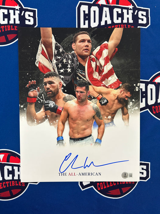 Chris Weidman Autographed 11x14 Custom Edit Photo (Beckett)