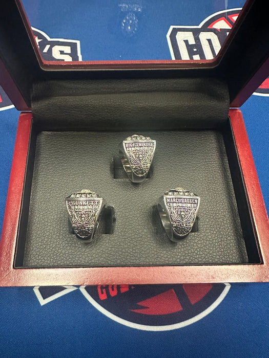 Oakland/LA Raiders 3pc Replica Super Bowl Championship Ring Set with Display Box