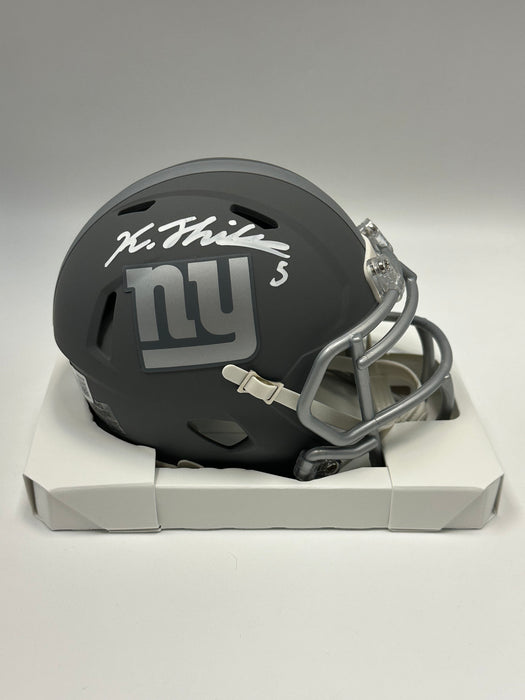 Kayvon Thibodeaux Autographed NY Giants Slate Mini Helmet (Beckett)
