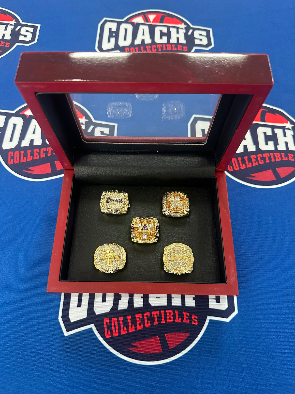 Los Angeles Lakers 5pc Kobe Bryant Replica NBA Championship Ring Set w ...