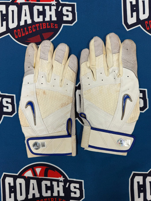 GAME USED David Wright Autographed PAIR of Nike Batting Gloves w/ Game Used Inscription (Beckett)