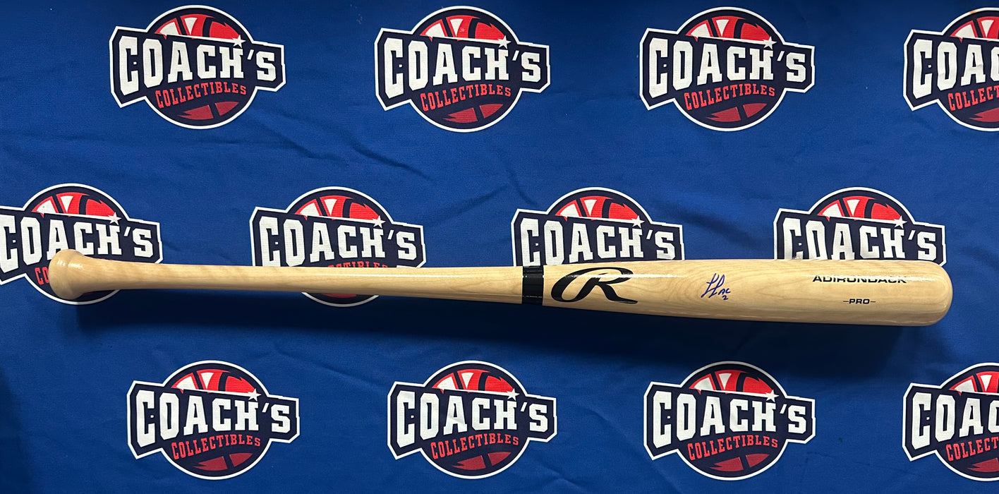 Luisangel Acuna Autographed Blonde Rawlings Pro Model Bat (JSA)