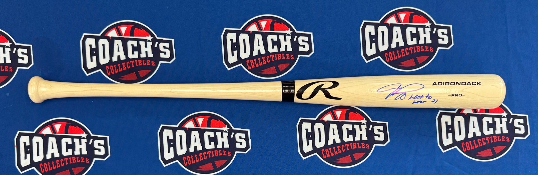 Mike Piazza Autographed Rawlings Tan Pro Model Bat w/ Last to Wear 31 (Fanatics)