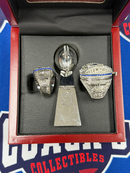 Seattle Seahawks 3pc Replica Super Bowl Ring & Trophy with Display Box