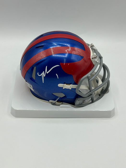 Malik Nabers Autographed NY Giants 100th Anniversary Speed Mini Helmet (Fanatics)