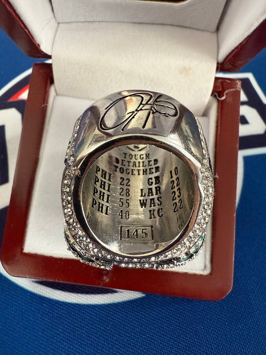 Philadelphia Eagles Replica Super Bowl LIX Ring with Display Box