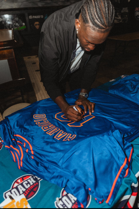 Ronny Mauricio Autographed NY Mets CUSTOM Blue Alternate Jersey (JSA)