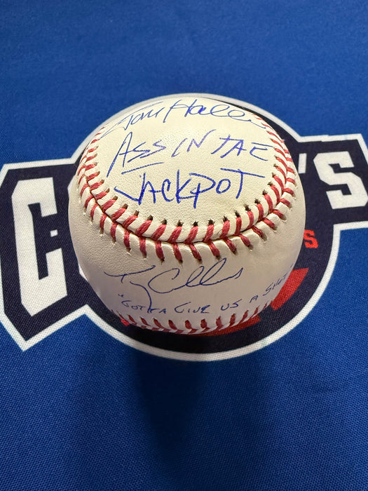 Terry Collins & Umpire Tom Hallion DUAL Autographed OML Baseball w/ Dual Inscriptions (JSA)