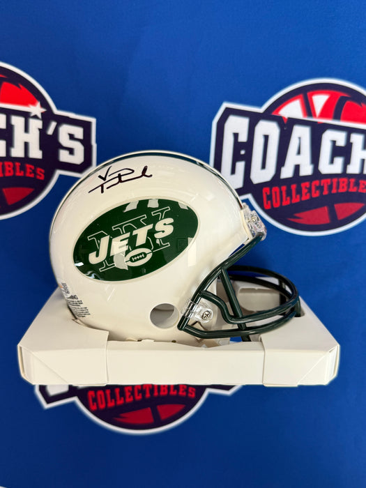 Vinny Testaverde Autographed NY Jets Retro vsr4 Mini Helmet (JSA)