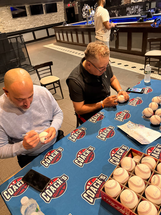 Rey Ordonez & Edgardo Alonzo DUAL Autographed OML Baseball (JSA)