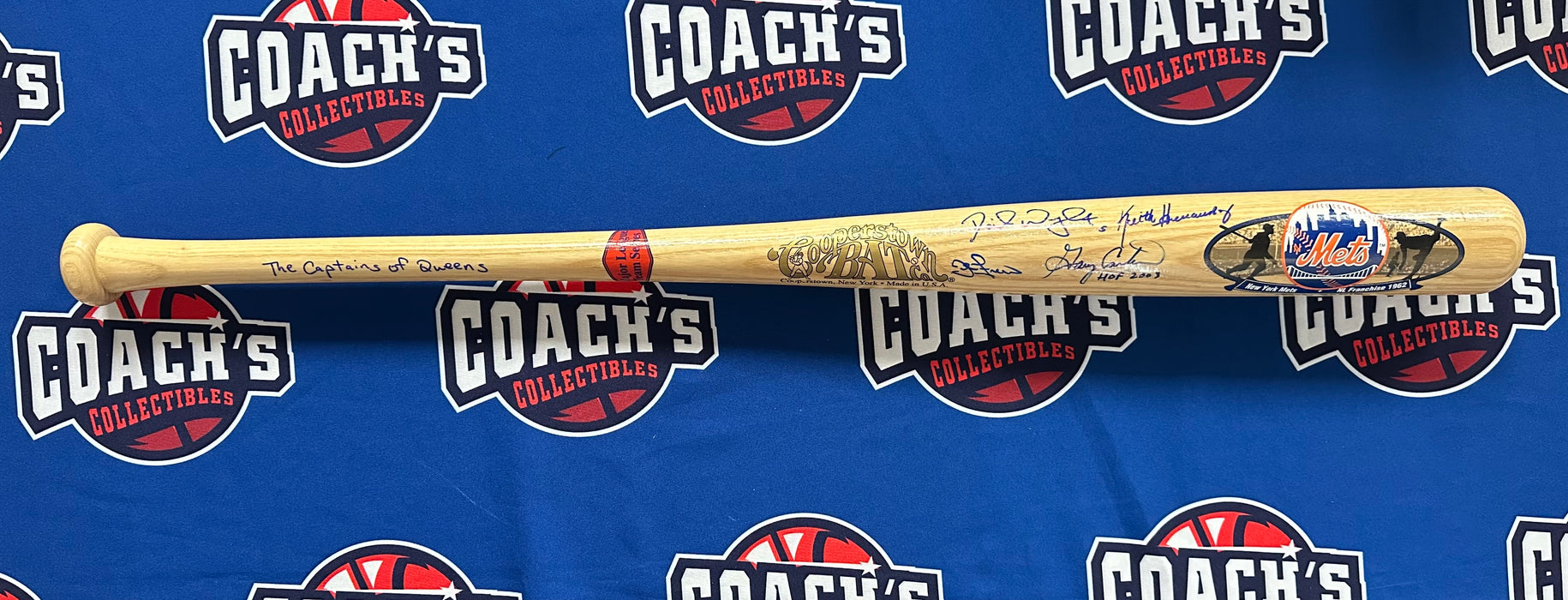 Captains of Queens Autographed Bat w/ Inscription (Beckett/JSA)