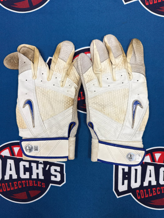 GAME USED David Wright Autographed PAIR of Nike Batting Gloves w/ Game Used Inscription (Beckett)