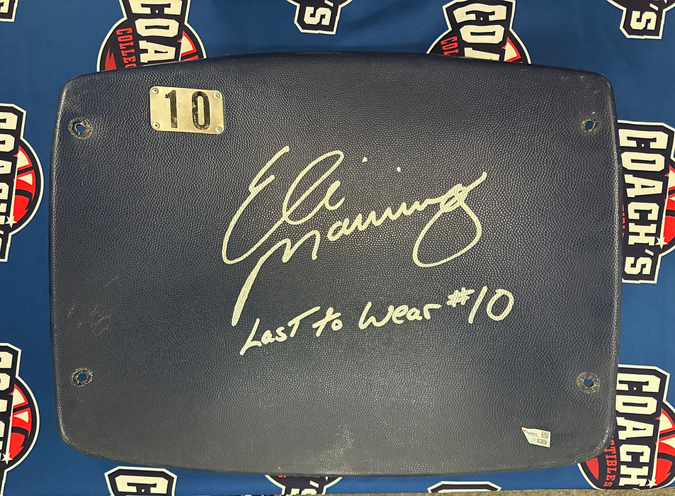 Eli Manning Autographed Meadowlands Stadium Authentic Blue Seat Back w/ Last to Wear #10 (Fanatics)