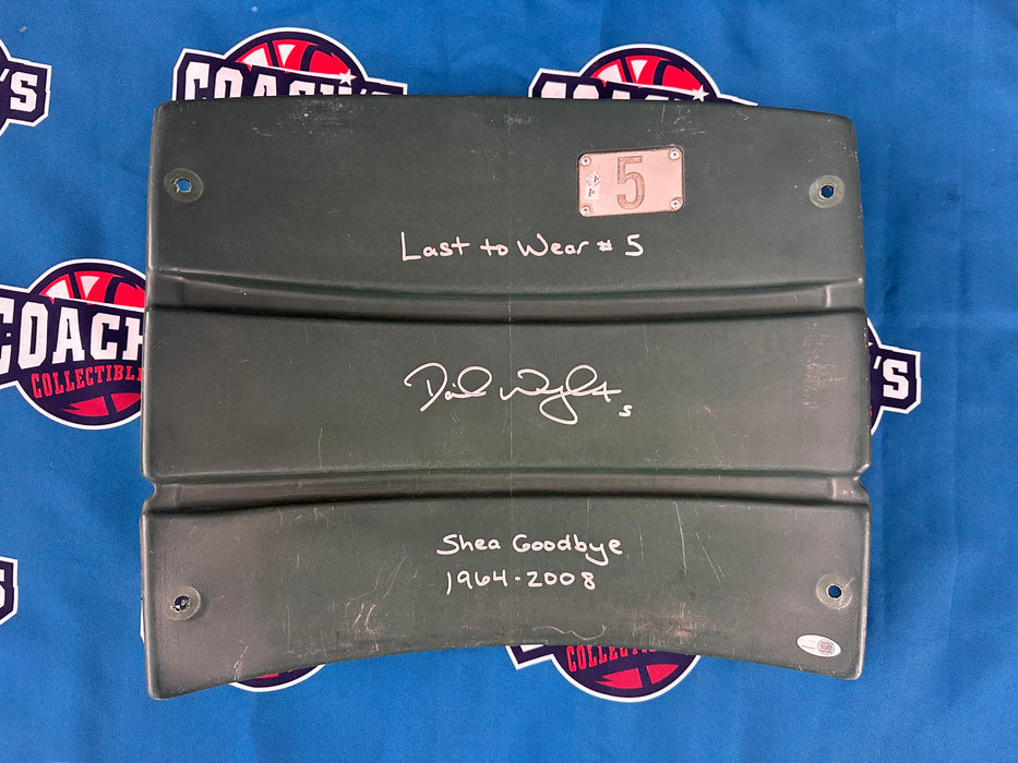 David Wright Autographed Shea Stadium Authentic Green Seat Back w/ Multi Inscription  (JSA)