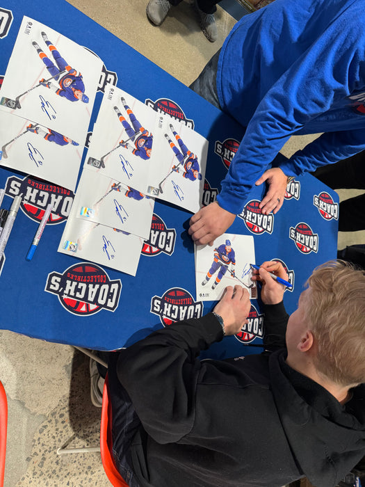 Emil Heineman Autographed NY Islanders 8x10 Photo (JSA)
