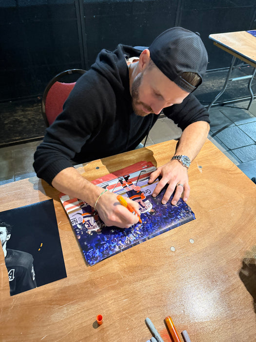 Cal Clutterbuck, Matt Martin & Casey Cizikas TRIPLE Autographed 11x14 Photo (JSA)