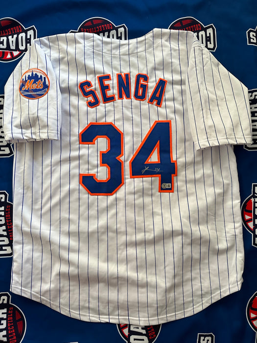 Kodai Senga Autographed CUSTOM NY Mets Pinstripe Jersey (Beckett)