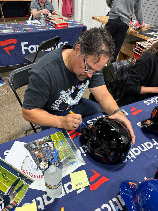 Mike Piazza Autographed NY Mets Full Size Rawlings Authentic Black Helmet w/ Last to Wear 31 (Fanatics)