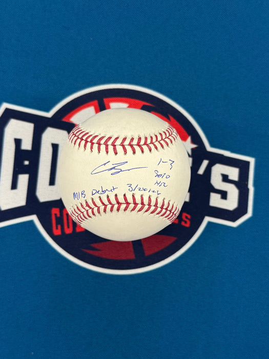 Carson Benge Autographed Official Major League Baseball w/ Multi Inscription (JSA)