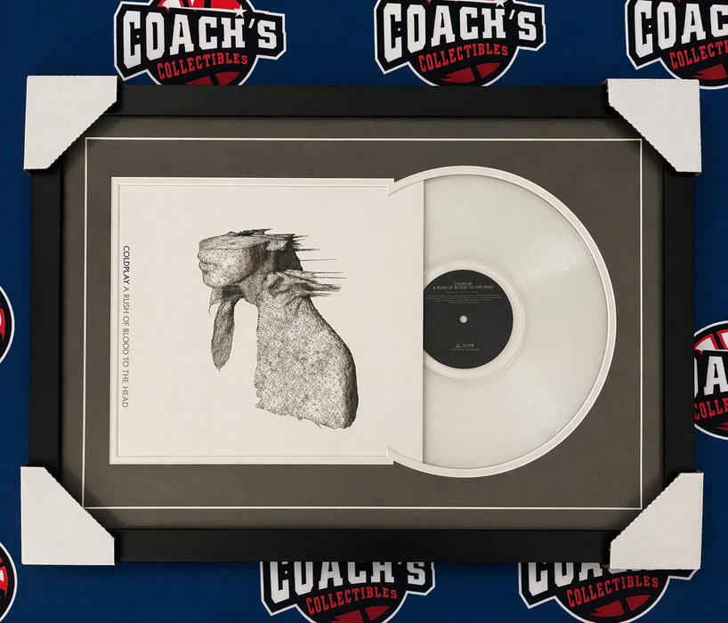 FRAMED UNSIGNED Coldplay "A Rush of Blood to the Head" Album Cover w/ Vinyl
