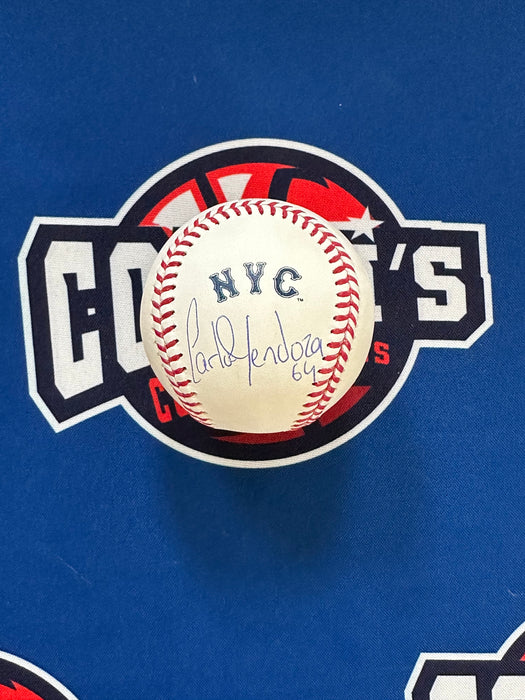 Carlos Mendoza Autographed City Connect OML Baseball (Beckett)