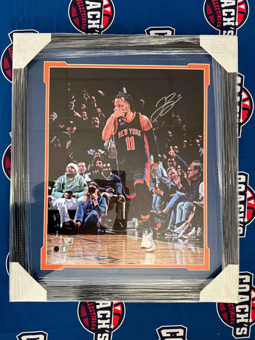 FRAMED Jalen Brunson Autographed 3pt Celebration 16x20 Photo (Fanatics)