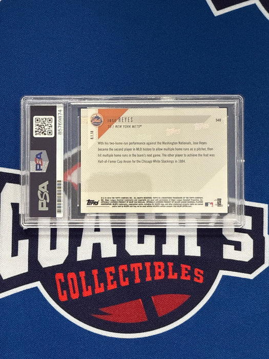 Jose Reyes Autographed 2018 Topps Now #540 Trading Card GEM 10 Auto (PSA SLAB)