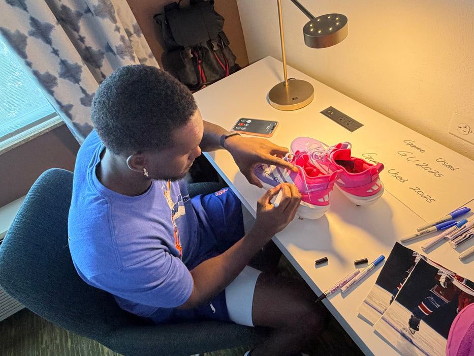 GAME USED Ronny Mauricio Autographed PAIR of Adidas Cleats w/ Game Used 2025 Inscription (JSA)