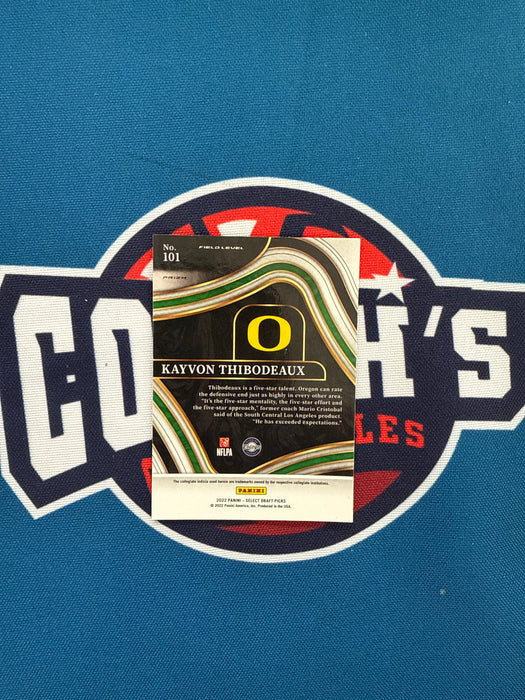 Kayvon Thibodeaux Autographed 2022 Panini Select Draft Picks Rookie Card (GTP)