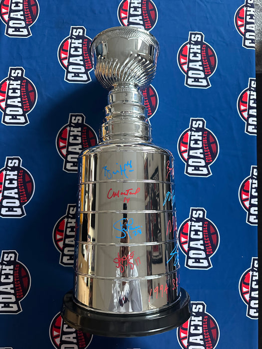 1994 New York Rangers Team Signed Full Size 25" Stanley Cup Trophy w/ 17 Autographs (Beckett)