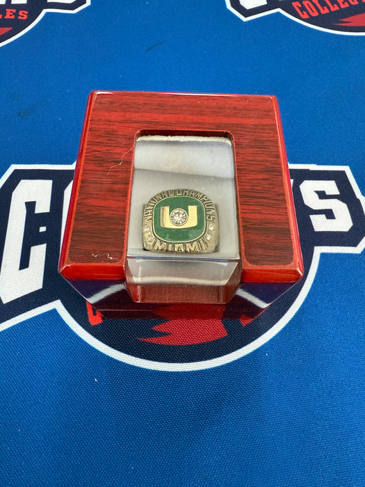 Miami Hurricanes 2001 Replica College Football National Championship Ring w/ Display Box