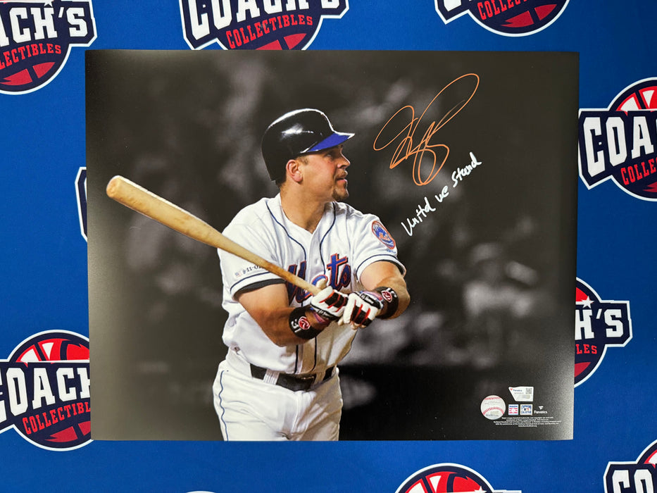 Mike Piazza Autographed Post 9-11 HR 16x20 Photo w/ United We Stand Inscription (Fanatics)