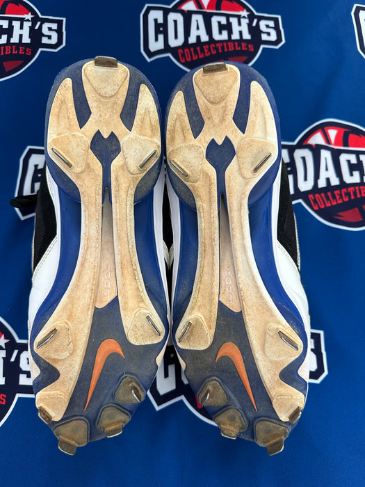 GAME USED David Wright Autographed PAIR of Blue Nike Cleats w/ Game Used Inscription (Beckett)