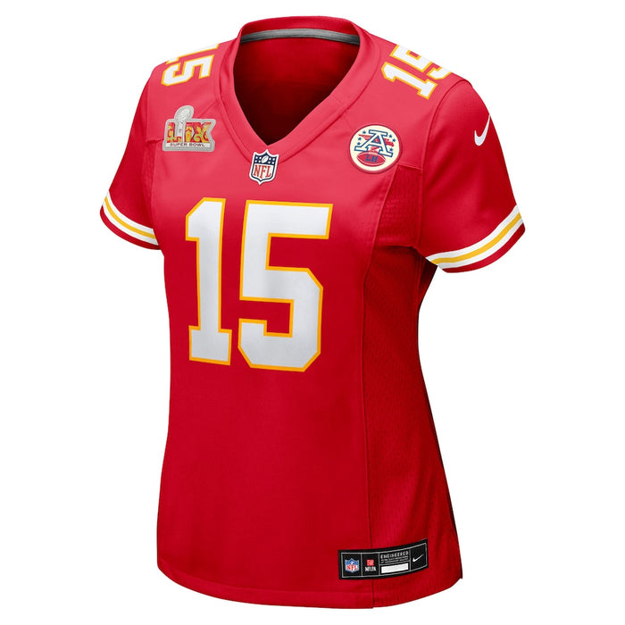 WOMEN'S Patrick Mahomes MEDIUM Kansas City Chiefs Nike Super Bowl LIX Game Jersey - Red