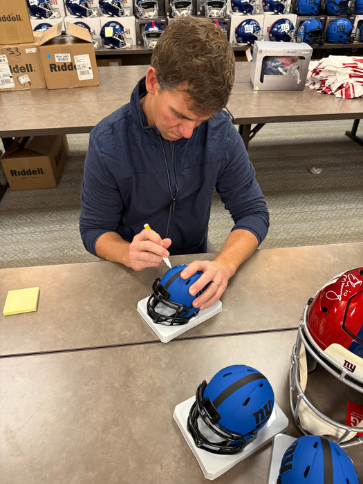 Eli Manning Autographed Rave Alternate Mini Helmet (Fanatics)
