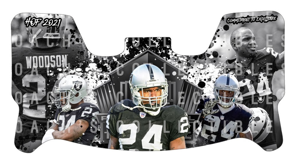 Charles Woodson Custom Visor for Any Full Size Riddell Helmet (Universal Fit)