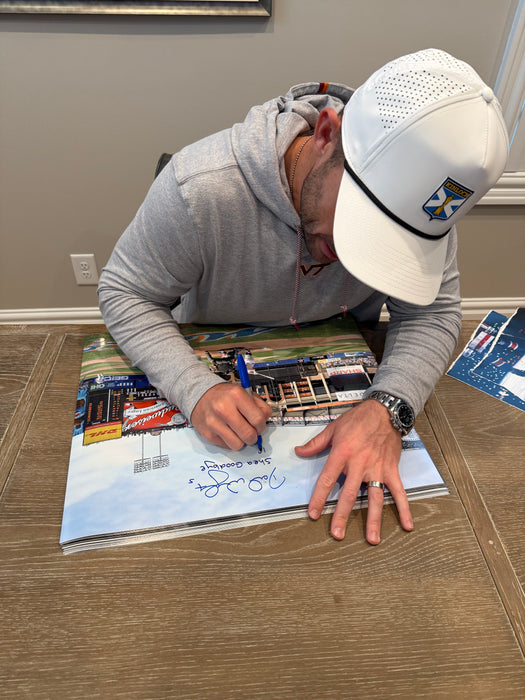 David Wright Autographed Final Shea Season 16x20 Photo with Shea Goodbye Inscr (Beckett)