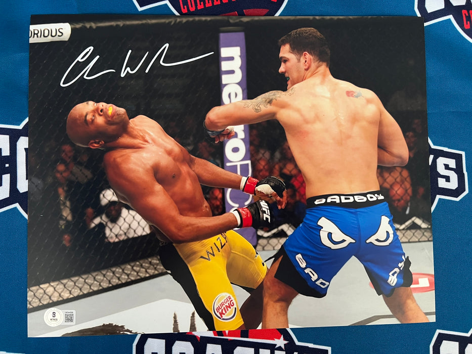 Chris Weidman Autographed UFC 162 Knockout Punch vs Silva 11x14 Photo (Beckett)