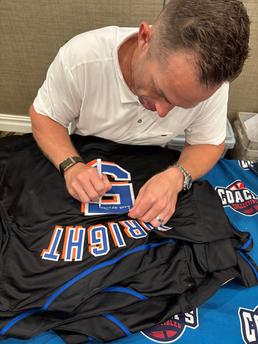 David Wright Autographed NY Mets CUSTOM Black Jersey with Last Wear #5 Inscription (JSA)