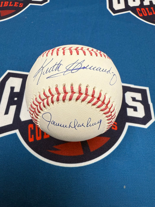 Keith Hernandez, Gary Cohen & Ron Darling Autographed OML Baseball (Beckett)